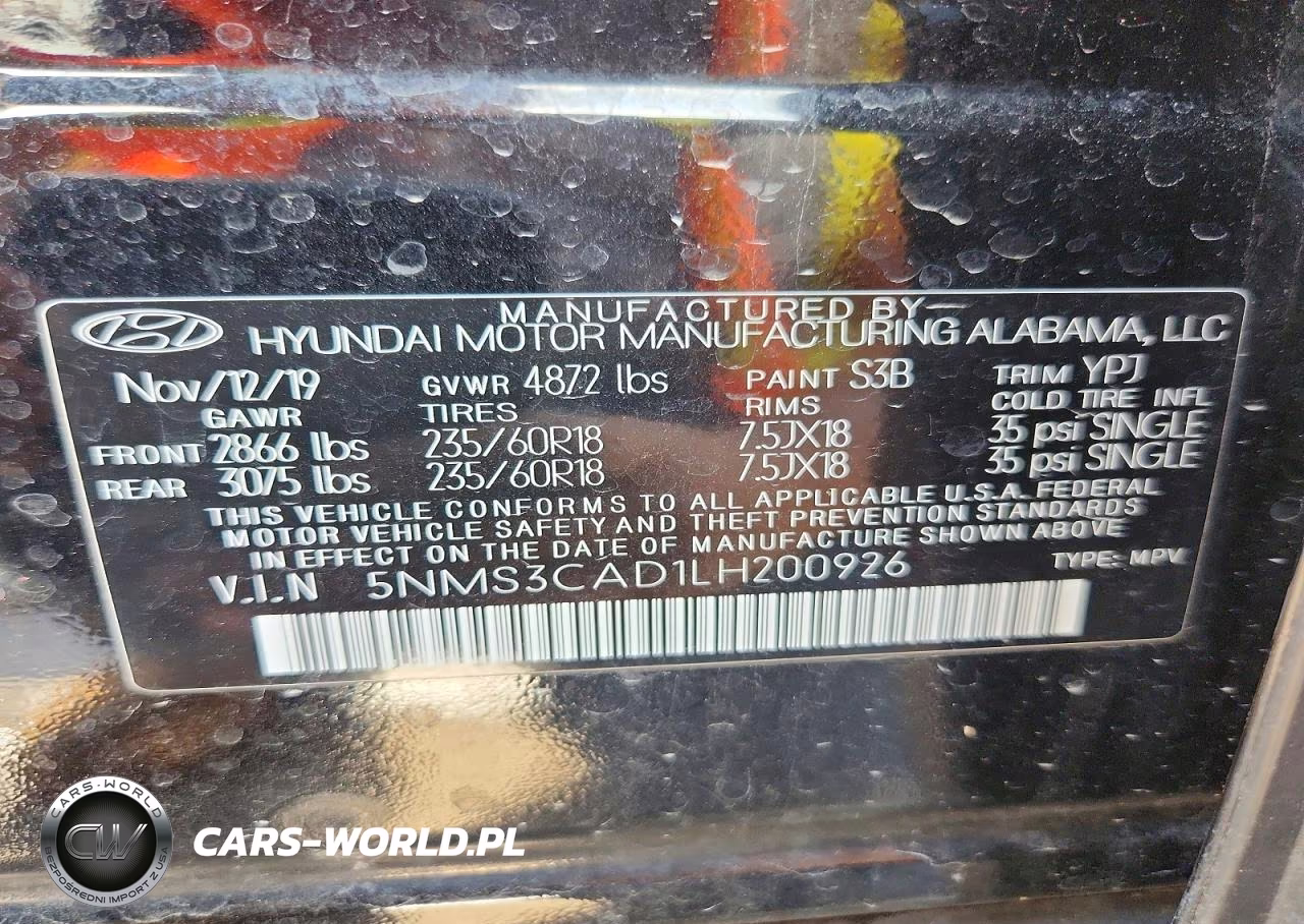 2020 Hyundai Santa Fe Sel VIN:5NMS3CAD1LH200926 - 13