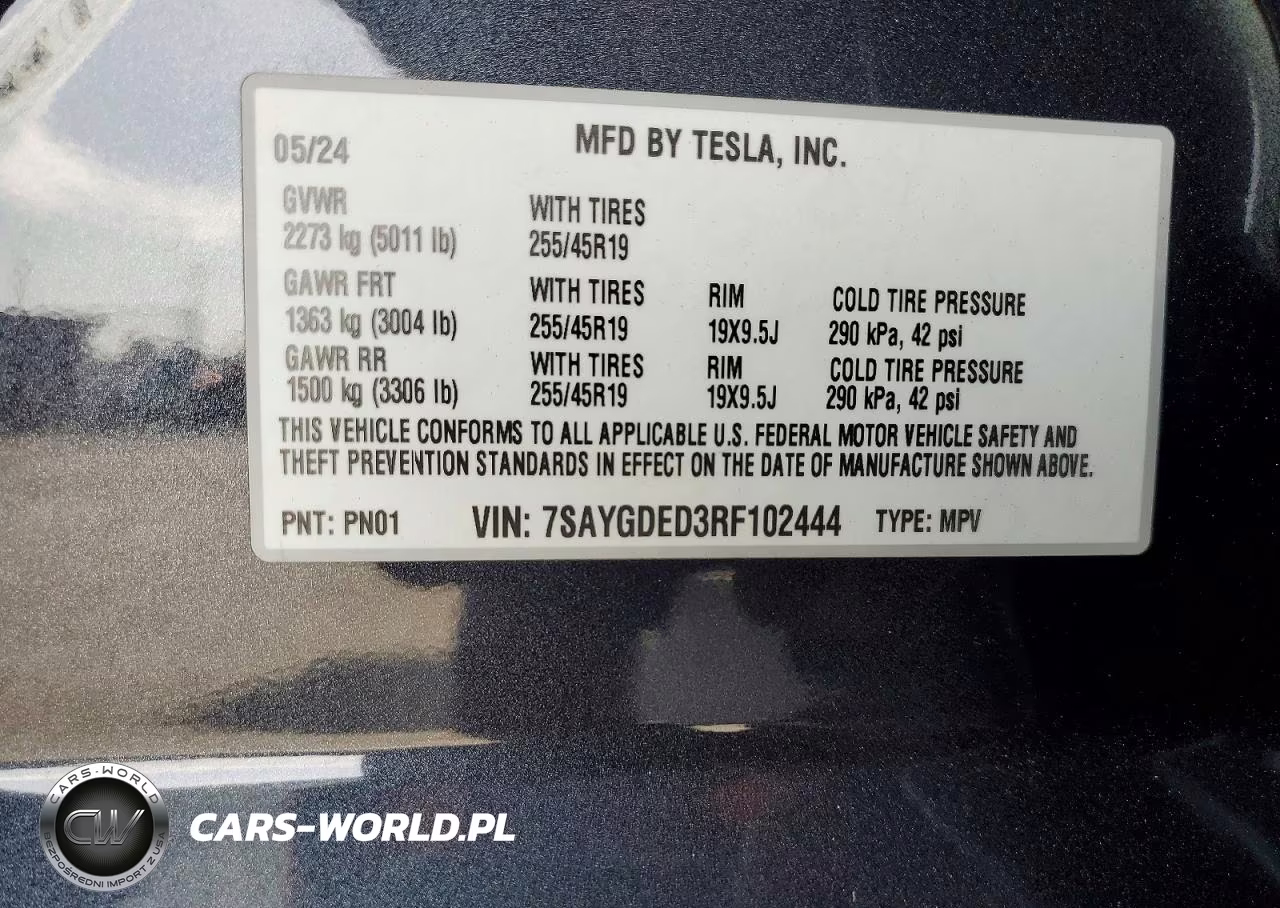 2024 Tesla Model Y VIN:7SAYGDED3RF102444 - 13
