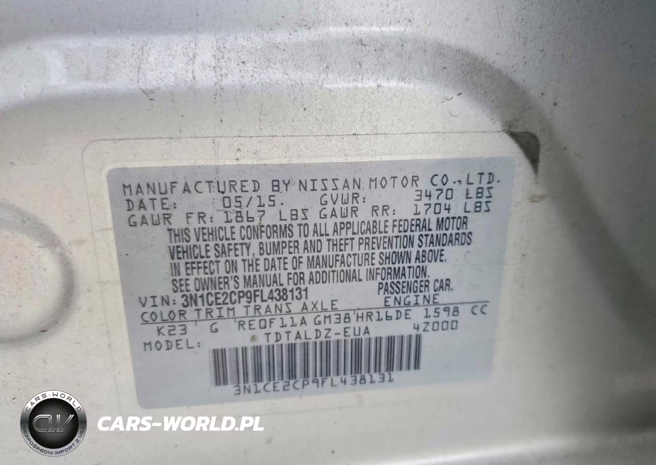 2015 Nissan Versa Note Sv VIN:3N1CE2CP9FL438131 - 12