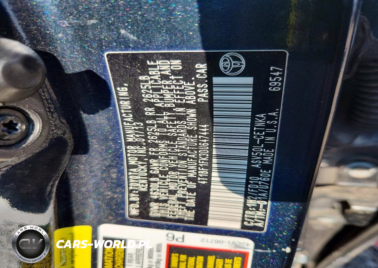 2013 Toyota Camry Le VIN:4T1BF1FK3DU647444 - 12