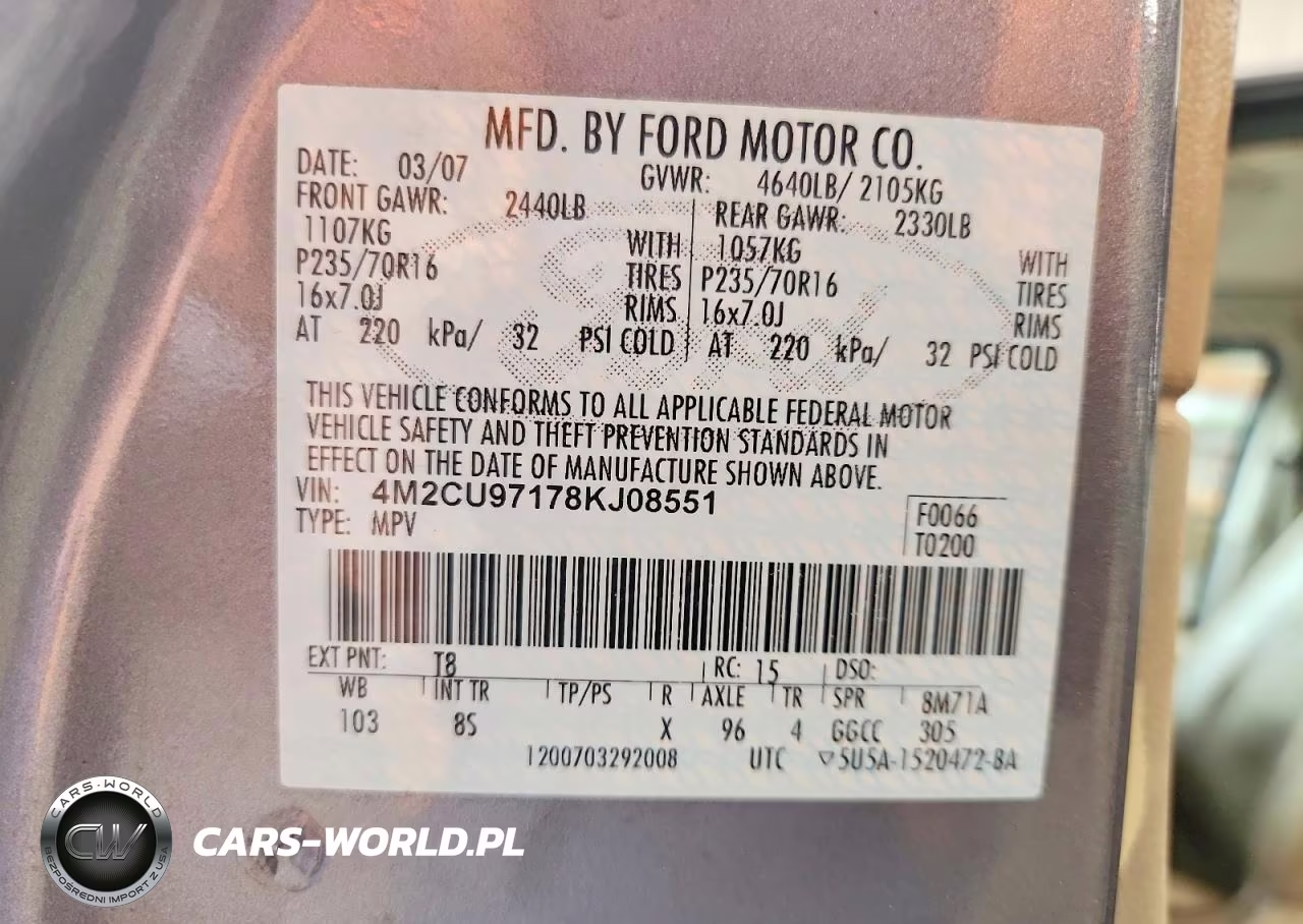 2008 Mercury Mariner Premier VIN:4M2CU97178KJ08551 - 14