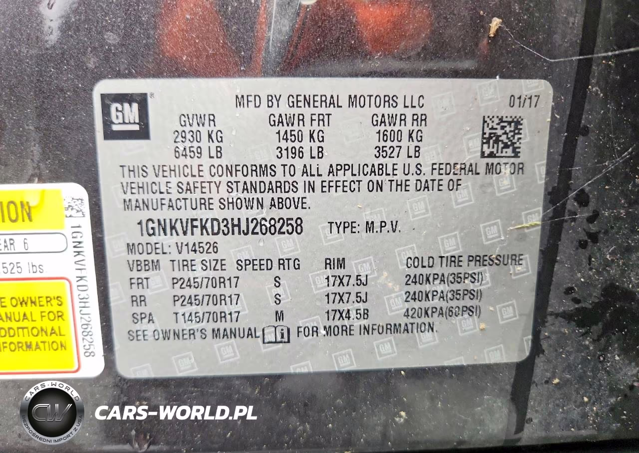 2017 Chevrolet Traverse Ls VIN:1GNKVFKD3HJ268258 - 13