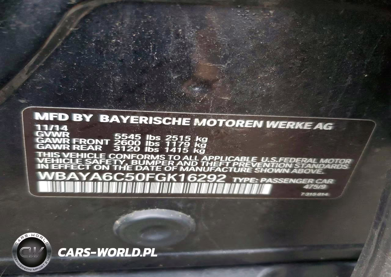 2015 BMW 740 I VIN:WBAYA6C50FGK16292 - 13