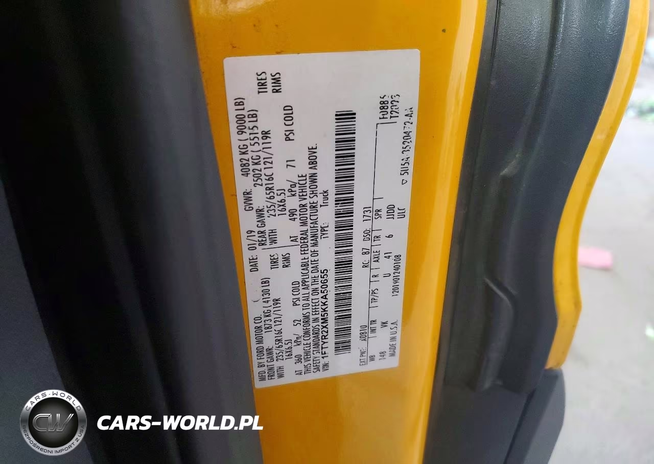 2019 Ford Transit T-250 VIN:1FTYR2XM5KKA50655 - 13