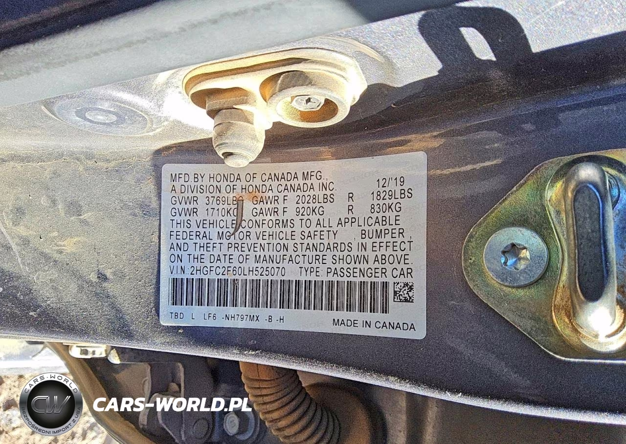 2020 Honda Civic Lx VIN:2HGFC2F60LH525070 - 12