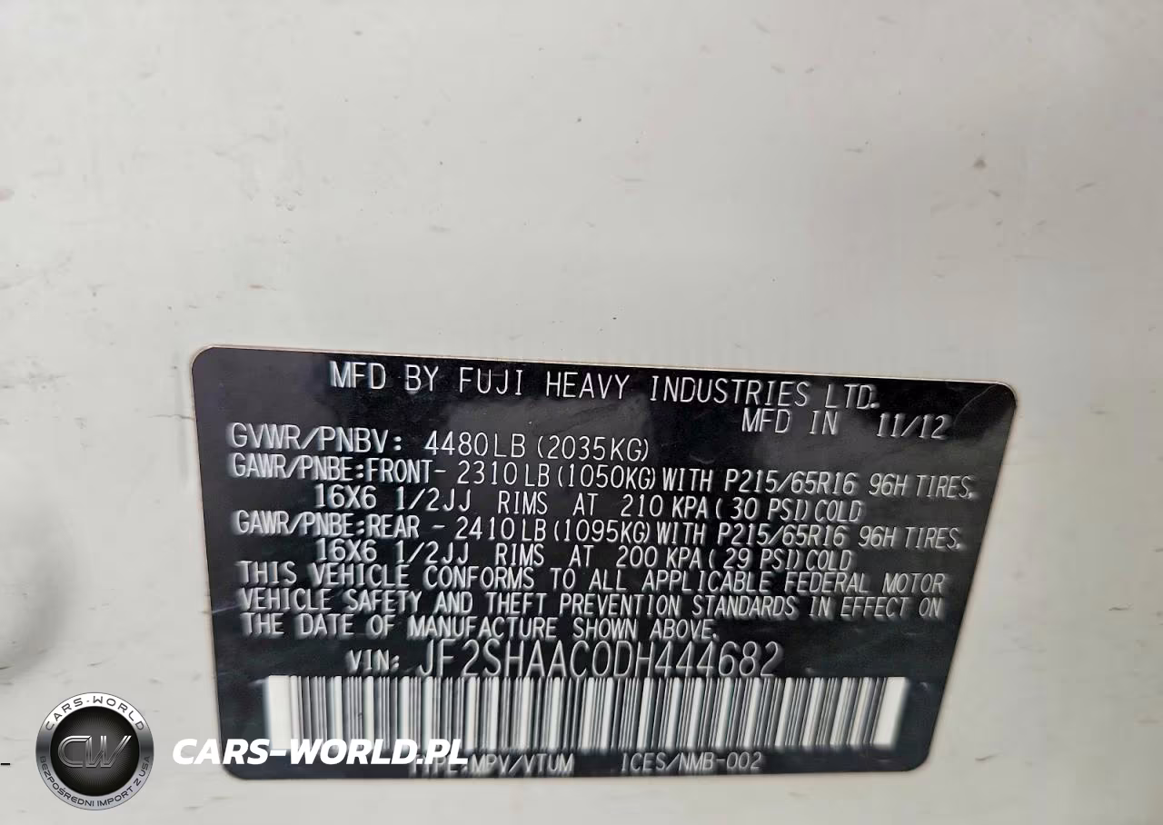 2013 Subaru Forester 2.5X VIN:JF2SHAAC0DH444682 - 14