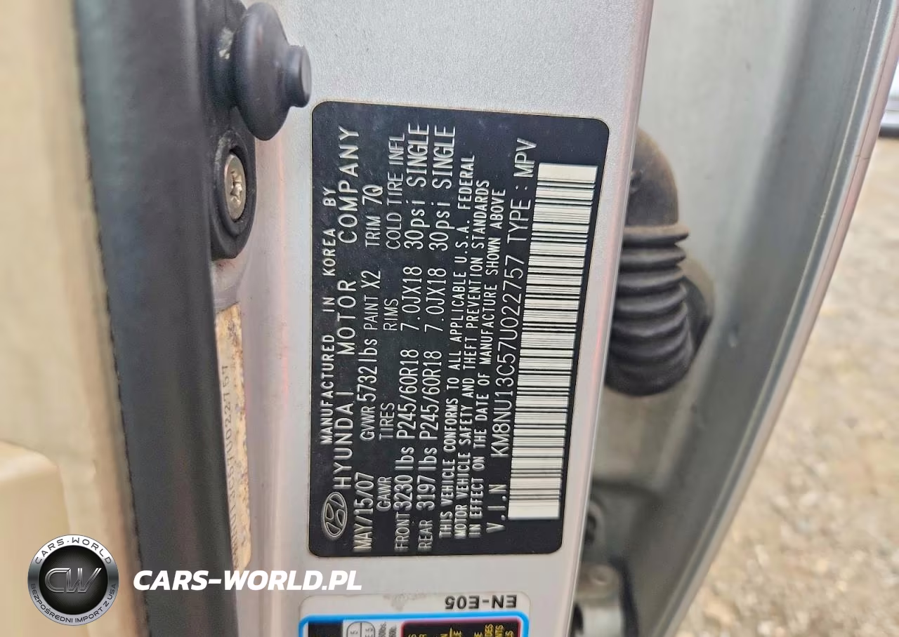2007 Hyundai Veracruz Gls VIN:KM8NU13C57U022757 - 13