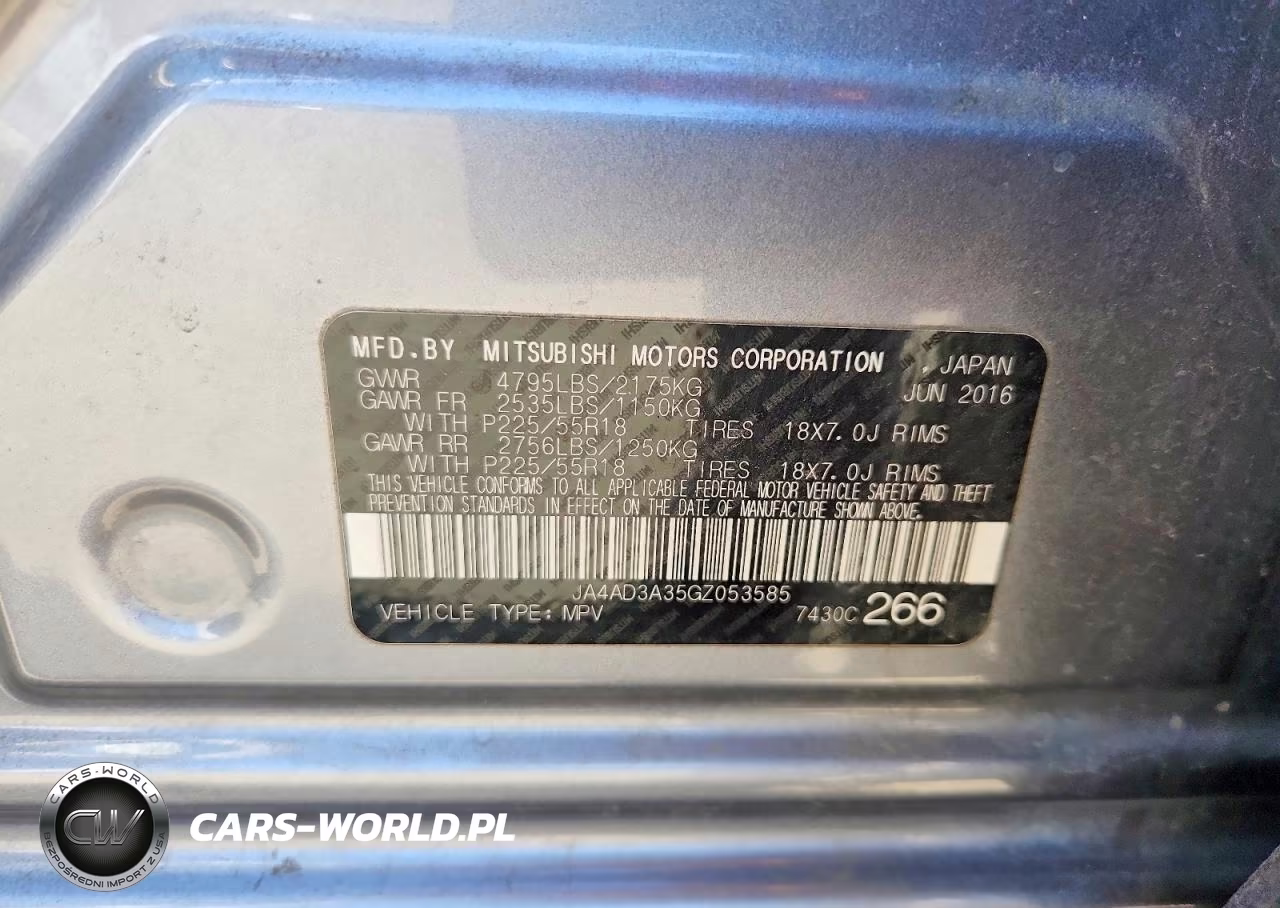 2016 Mitsubishi Outlander Se VIN:JA4AD3A35GZ053585 - 12