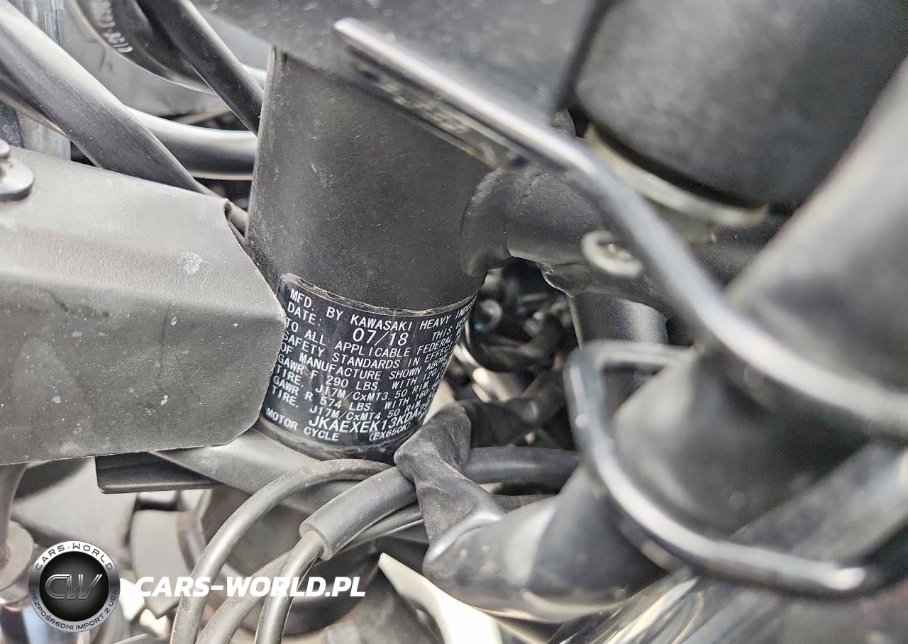 2019 Kawasaki Ex650 F VIN:JKAEXEK13KDA29764 - 9