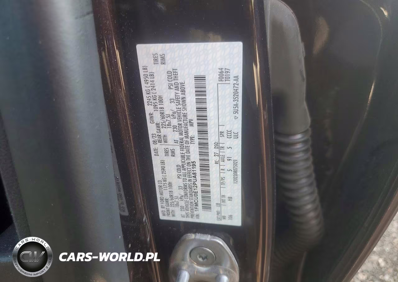 2023 Ford Escape VIN:1FMCU0E12PUA81195 - 13