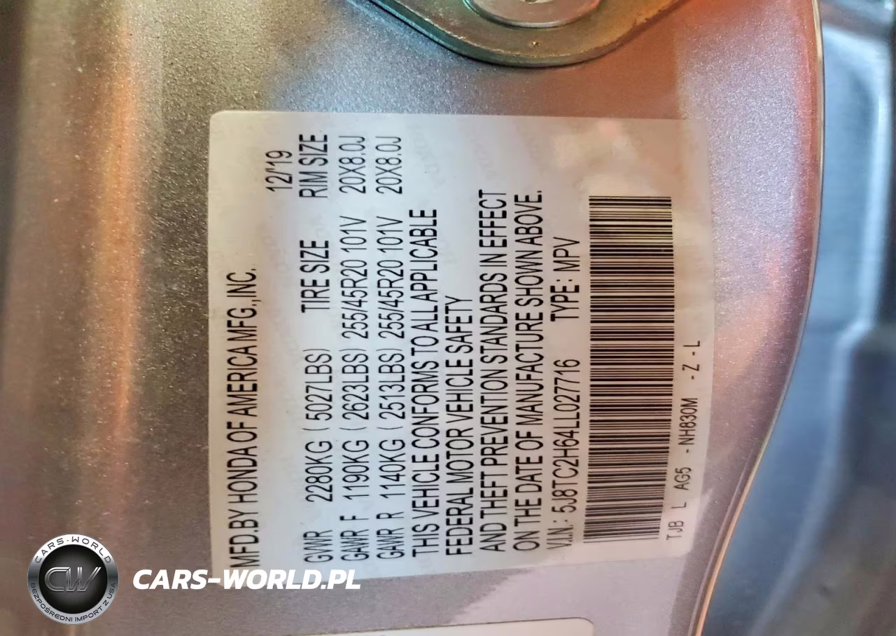 2020 Acura Rdx A-Spec VIN:5J8TC2H64LL027716 - 12