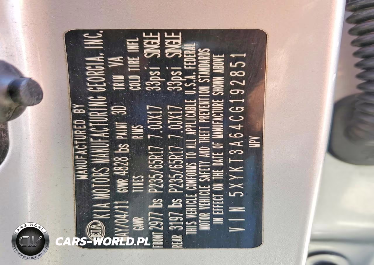 2012 Kia Sorento Lx VIN:5XYKT3A64CG192851 - 13