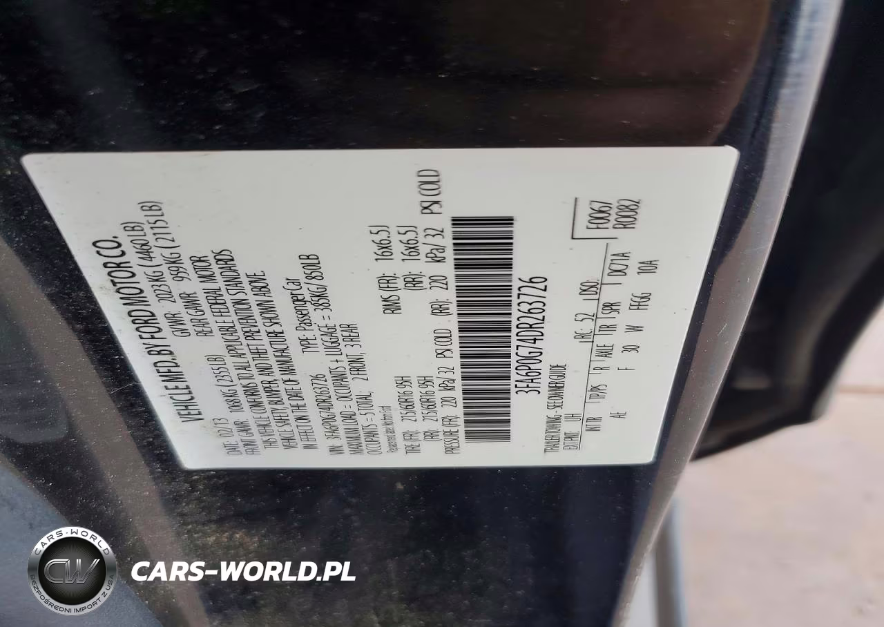 2013 Ford Fusion S VIN:3FA6P0G74DR263726 - 12