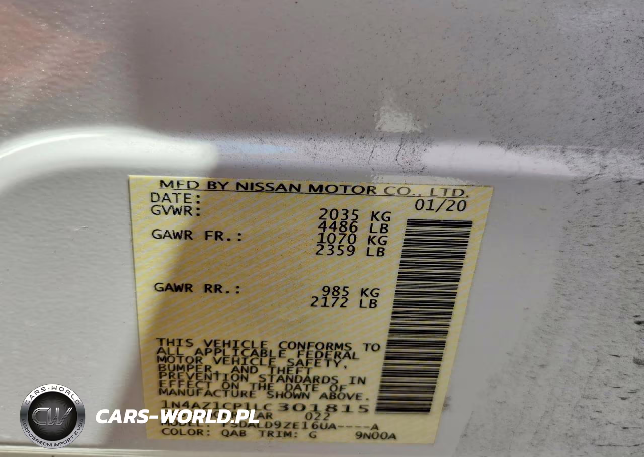2020 Nissan Leaf Sv VIN:1N4AZ1CP1LC301815 - 14