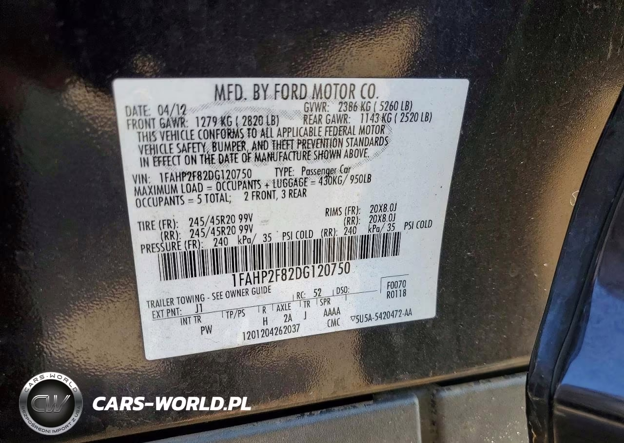 2013 Ford Taurus Limited VIN:1FAHP2F82DG120750 - 13