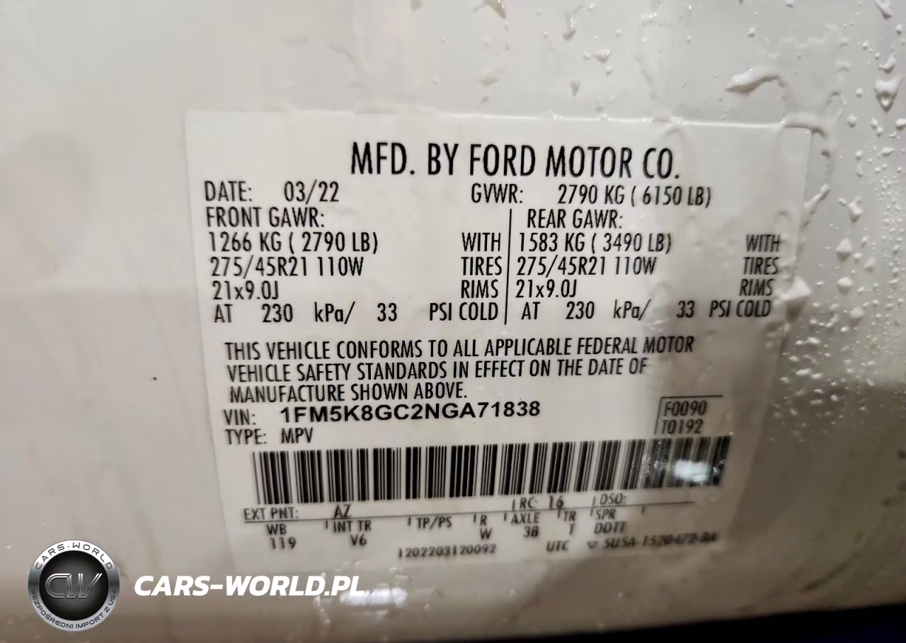 2022 Ford Explorer St VIN:1FM5K8GC2NGA71838 - 13