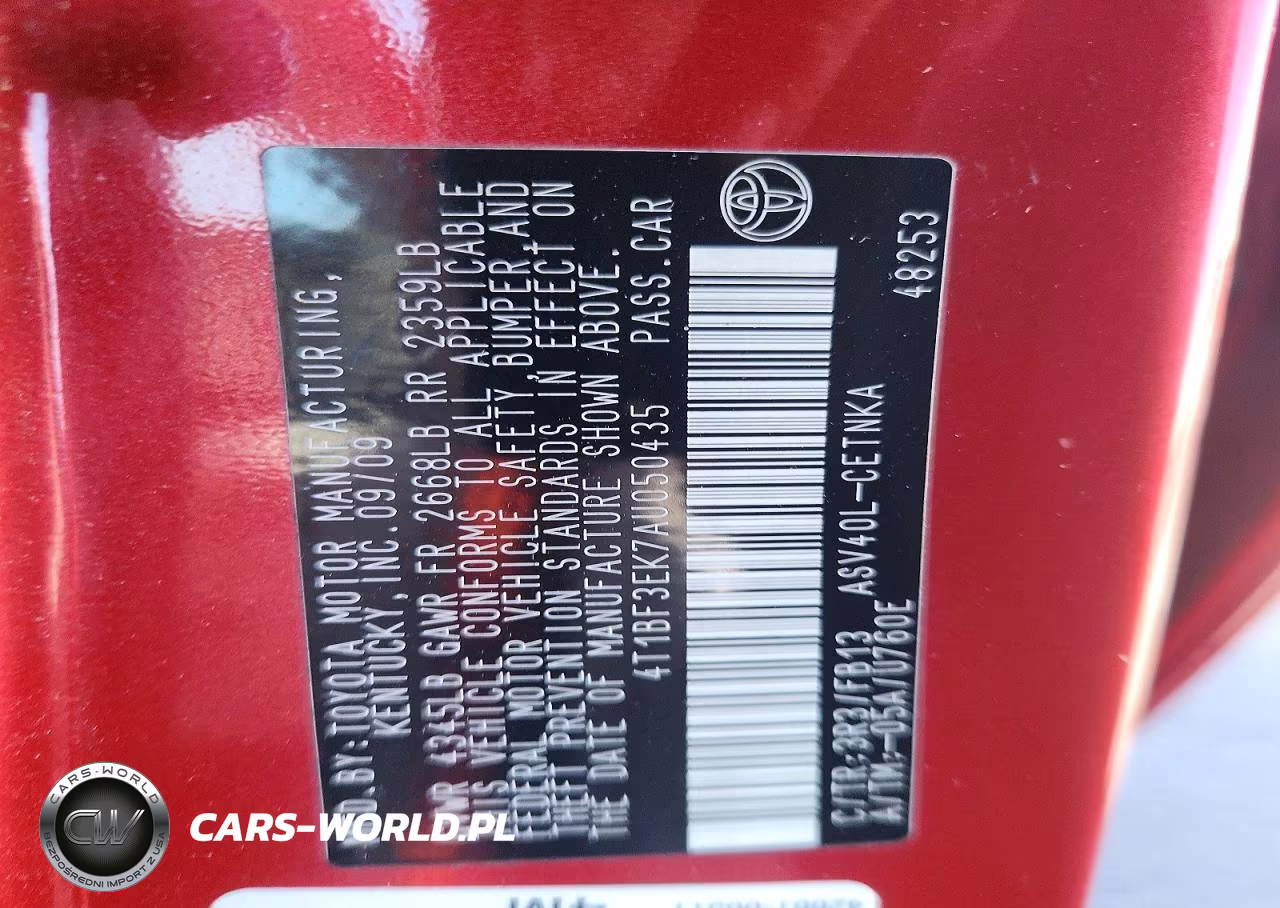 2010 Toyota Camry Le VIN:4T1BF3EK7AU050435 - 12