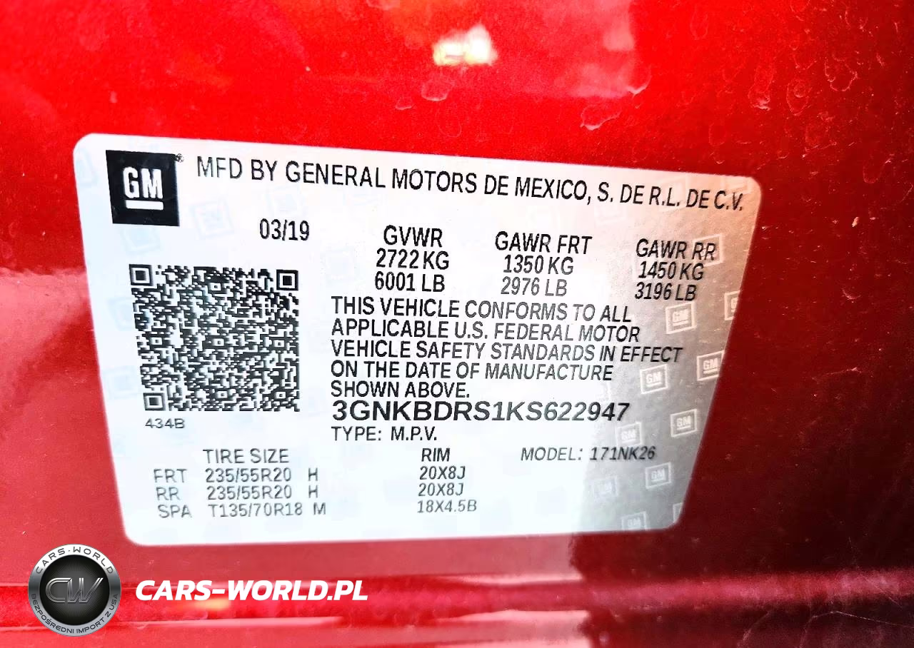2019 Chevrolet Blazer 3Lt VIN:3GNKBDRS1KS622947 - 13