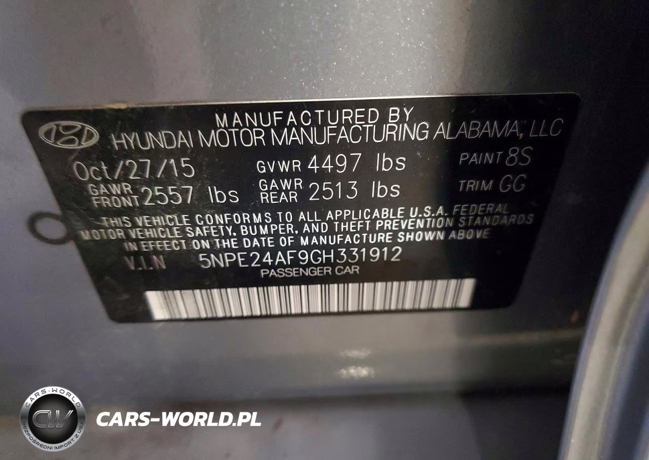 2016 Hyundai Sonata Se VIN:5NPE24AF9GH331912 - 12