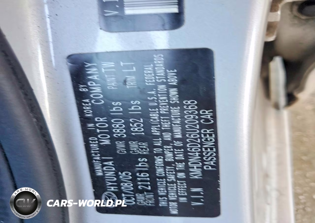 2006 Hyundai Elantra Gls VIN:KMHDN46D26U209368 - 12