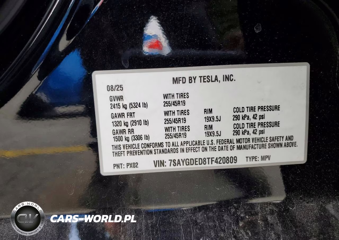 2026 Tesla Model Y VIN:7SAYGDED8TF420809 - 13