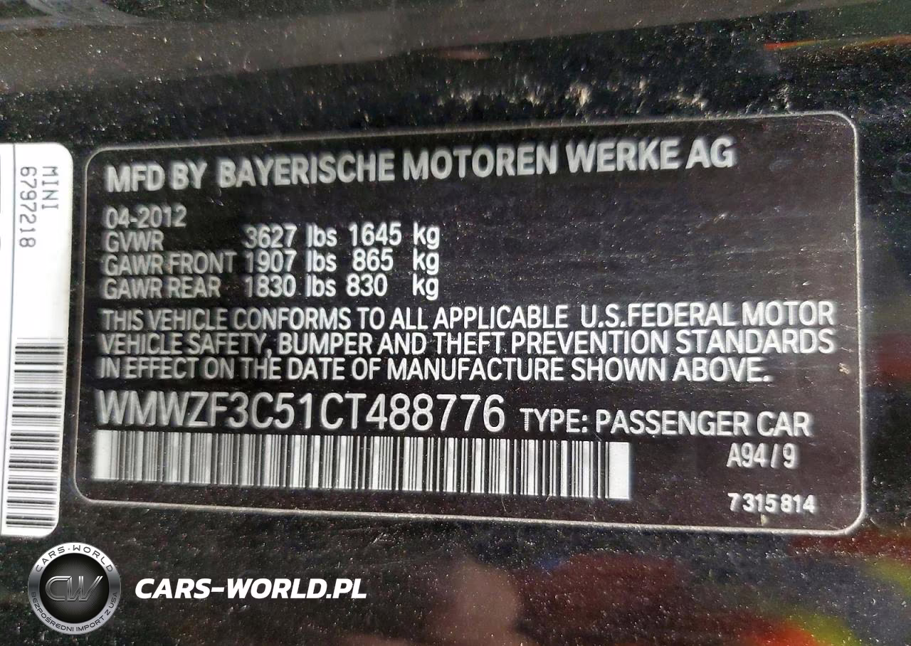 2012 Mini Cooper Clubman VIN:WMWZF3C51CT488776 - 12