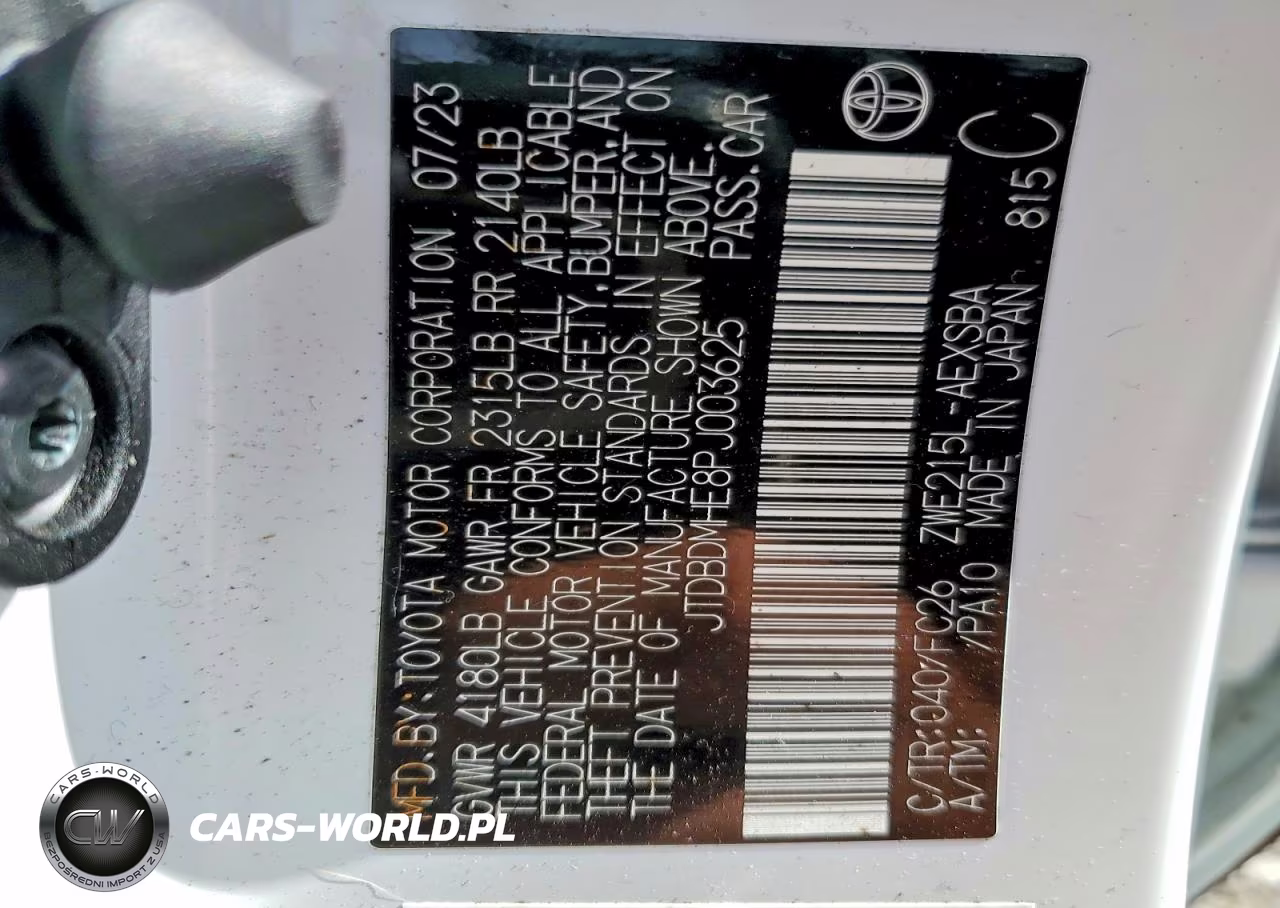 2023 Toyota Corolla Hybrid Se VIN:JTDBDMHE8PJ003625 - 12
