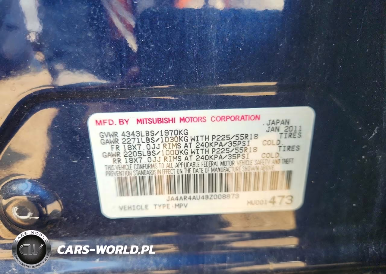 2011 Mitsubishi Outlander Sport Se VIN:JA4AR4AU4BZ008873 - 12
