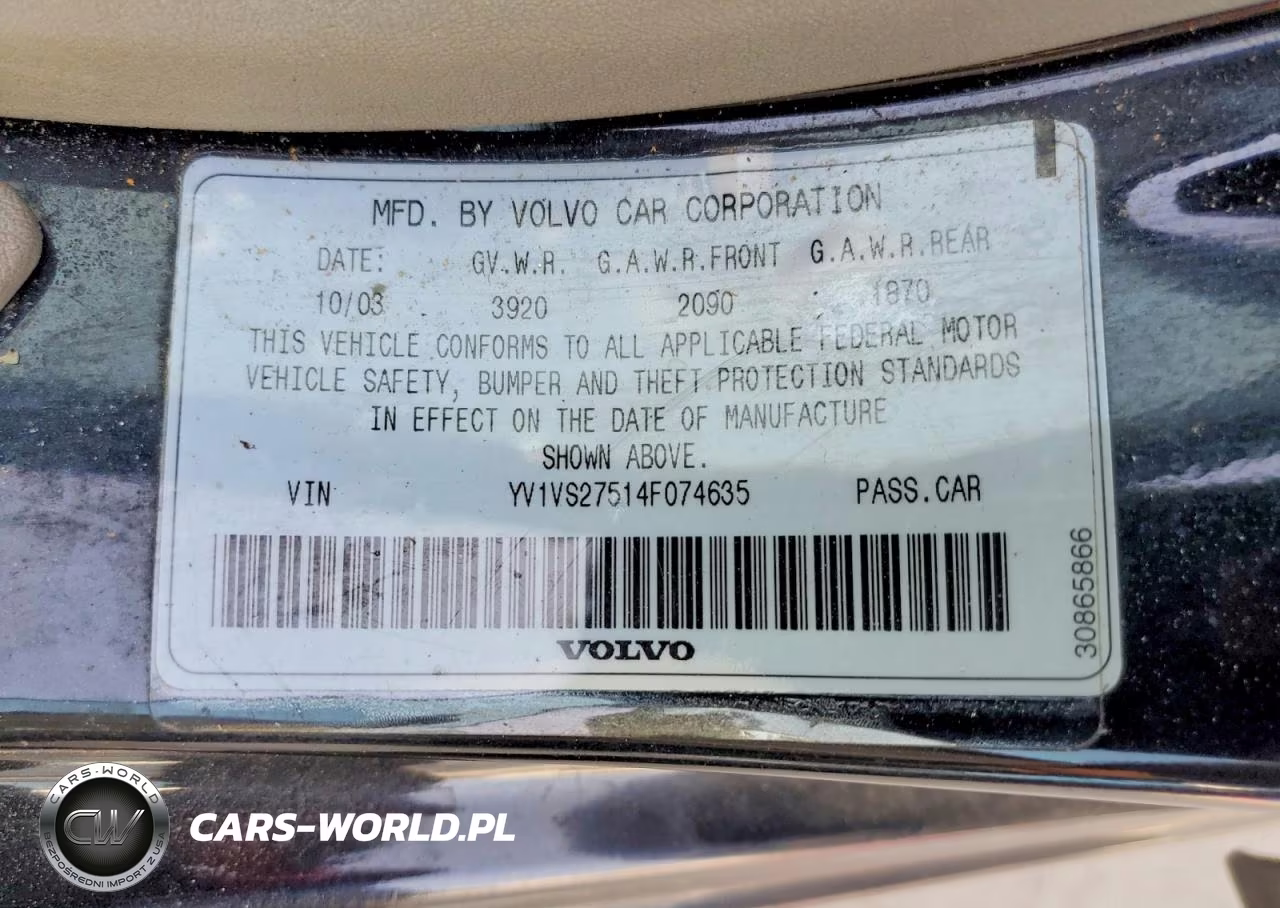 2004 Volvo S40 1.9T VIN:YV1VS27514F074635 - 12