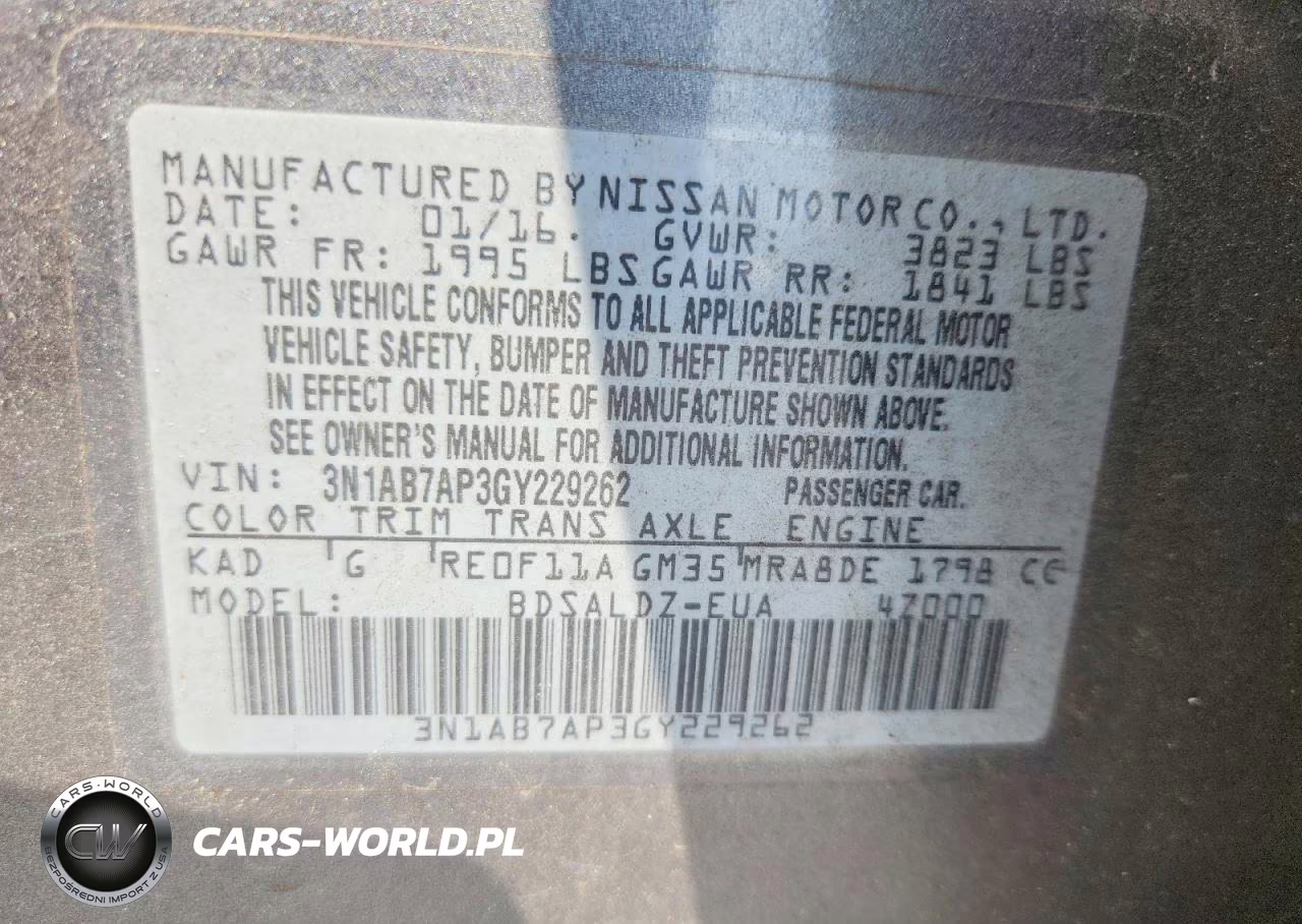 2016 Nissan Sentra Sv VIN:3N1AB7AP3GY229262 - 12