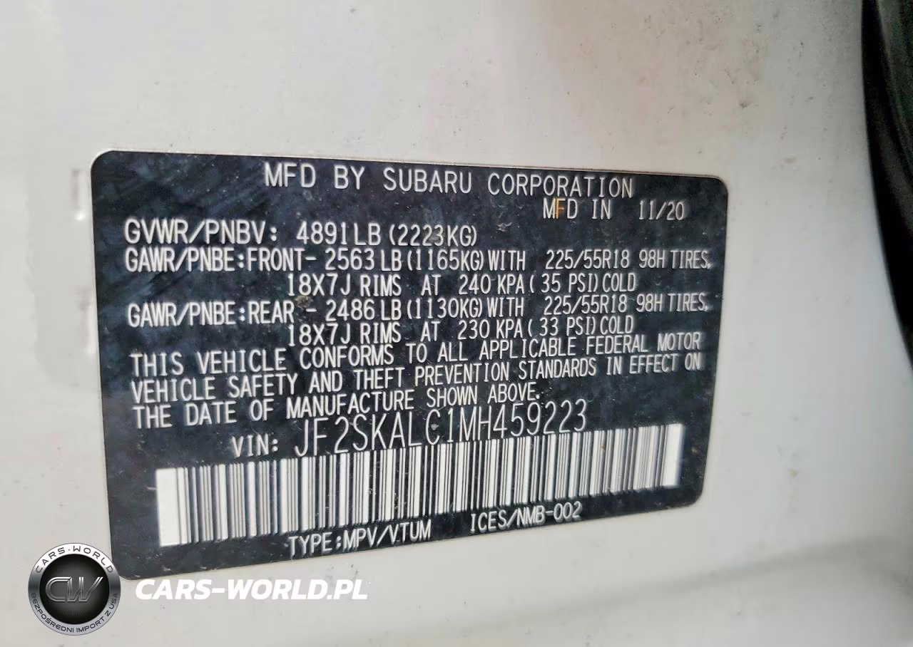 2021 Subaru Forester Sport VIN:JF2SKALC1MH459223 - 13
