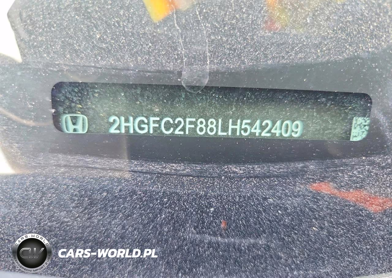 2020 Honda Civic Sport VIN:2HGFC2F88LH542409 - 12