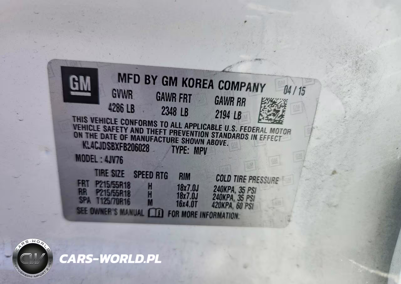 2015 Buick Encore Premium VIN:KL4CJDSBXFB206028 - 12