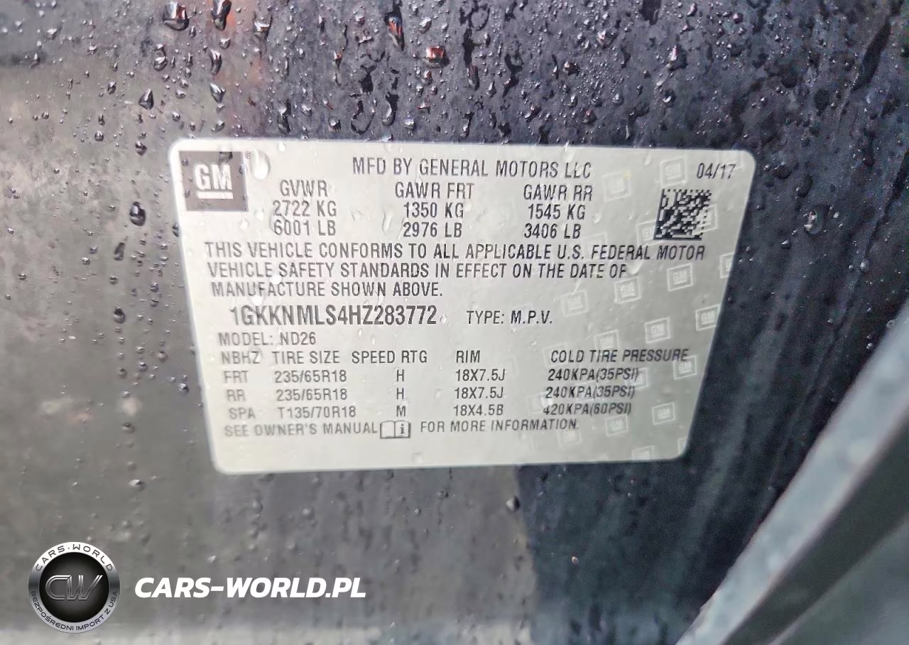 2017 GMC Acadia Slt-1 VIN:1GKKNMLS4HZ283772 - 13