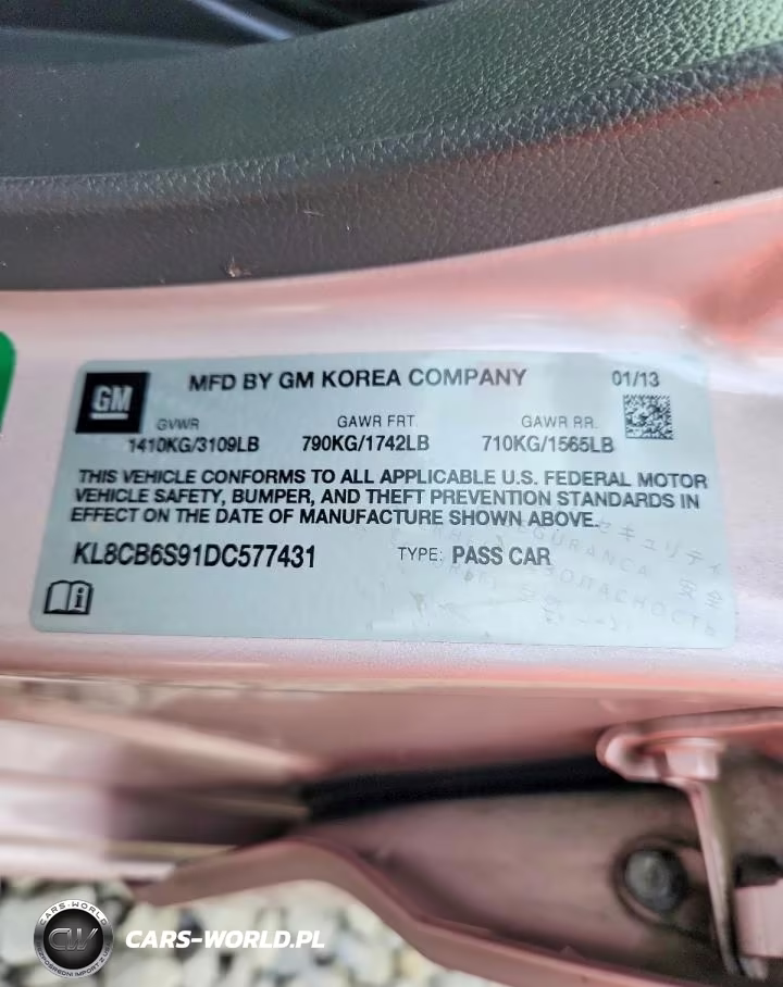 2013 Chevrolet Spark Ls VIN:KL8CB6S91DC577431 - 12