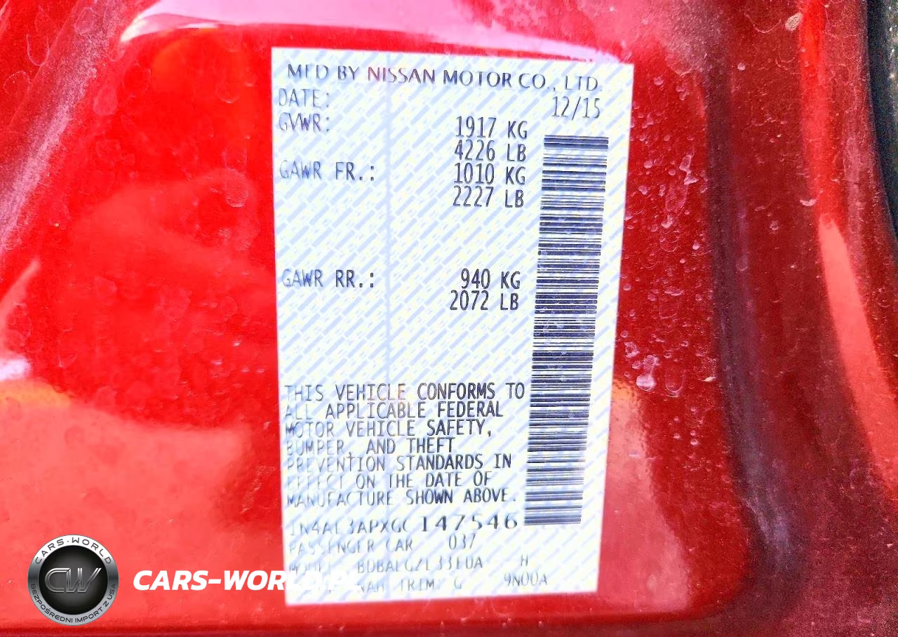 2016 Nissan Altima 2.5 S VIN:1N4AL3APXGC147546 - 12