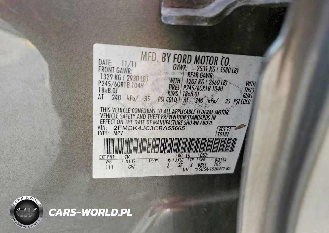 2012 Ford Edge Sel VIN:2FMDK4JC3CBA55665 - 14