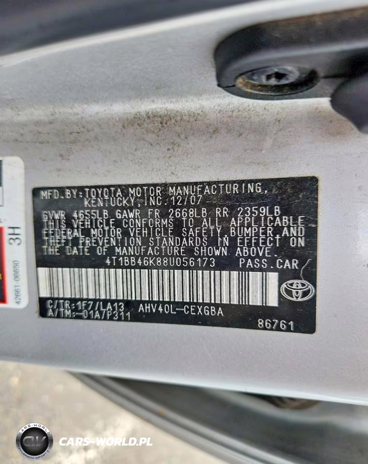2008 Toyota Camry Hybrid VIN:4T1BB46K88U056173 - 12