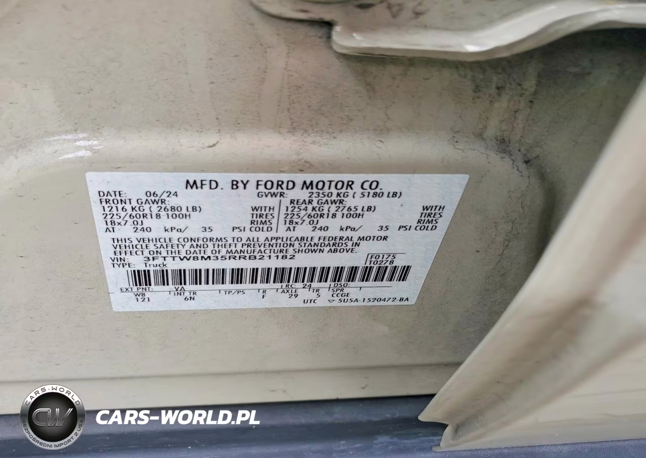 2024 Ford Maverick Lariat VIN:3FTTW8M35RRB21182 - 12
