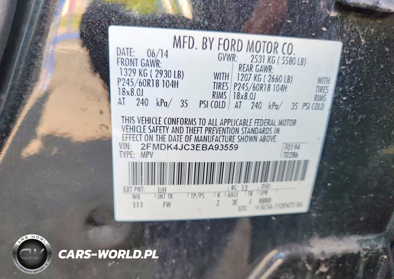 2014 Ford Edge Sel VIN:2FMDK4JC3EBA93559 - 14