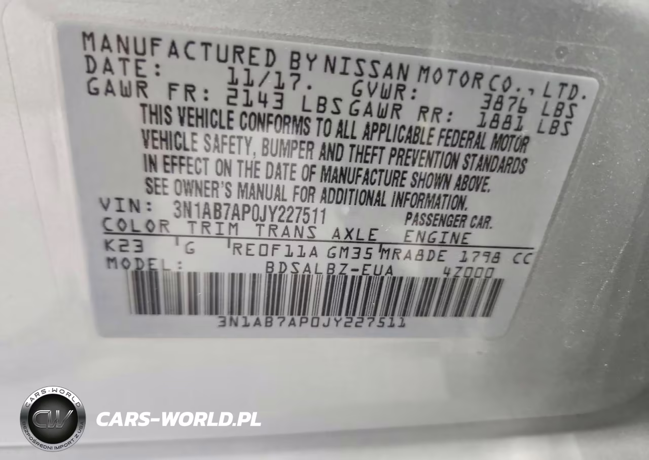 2018 Nissan Sentra S VIN:3N1AB7AP0JY227511 - 12