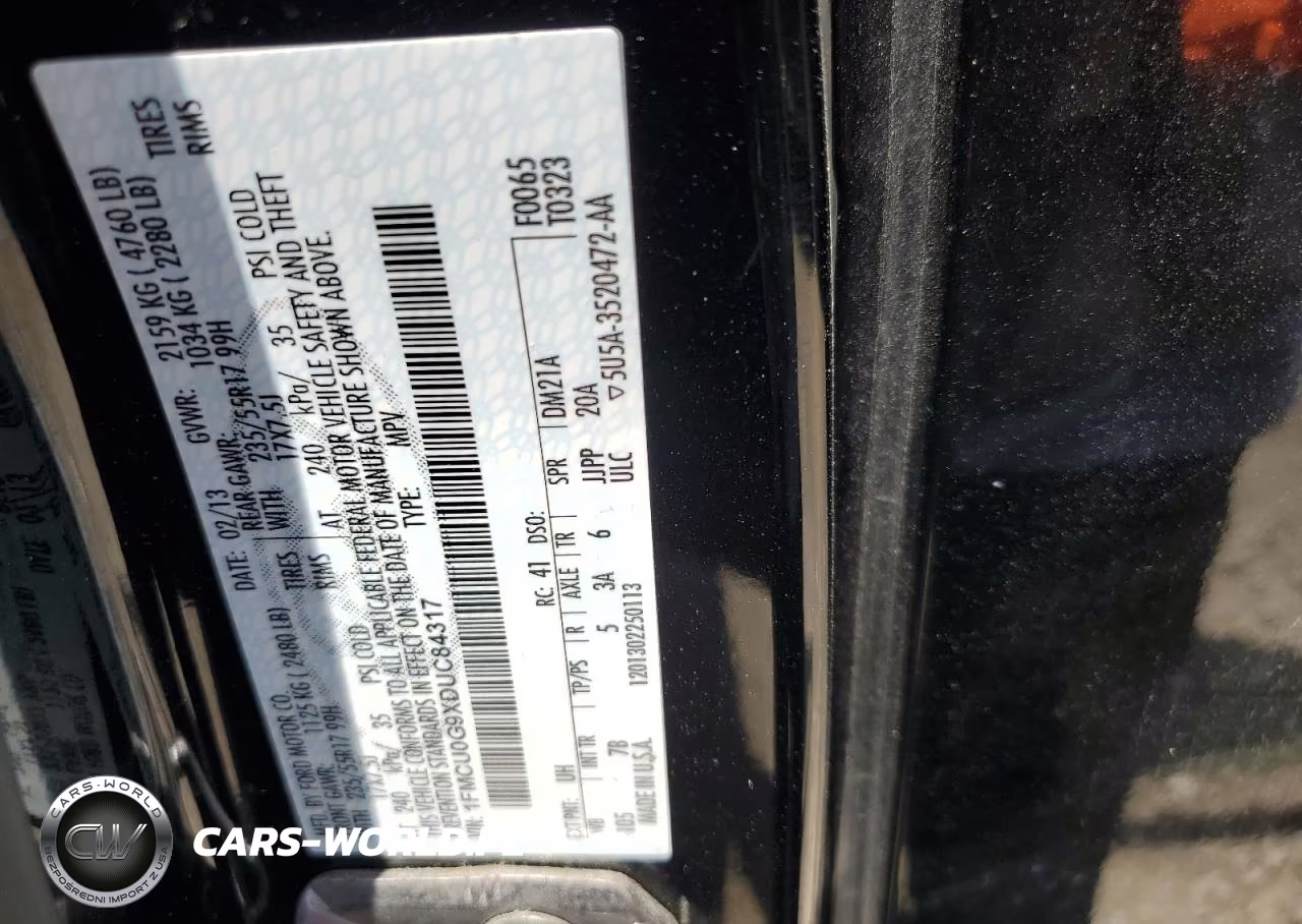 2013 Ford Escape Se VIN:1FMCU0G9XDUC84317 - 13