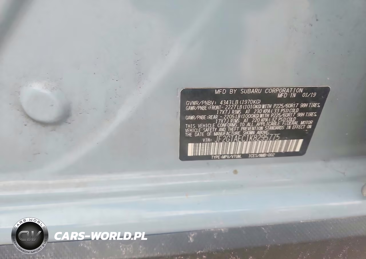 2019 Subaru Crosstrek Premium VIN:JF2GTAEC1K8295775 - 12