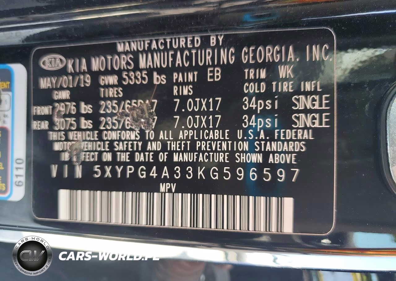 2019 Kia Sorento Lx VIN:5XYPG4A33KG596597 - 14