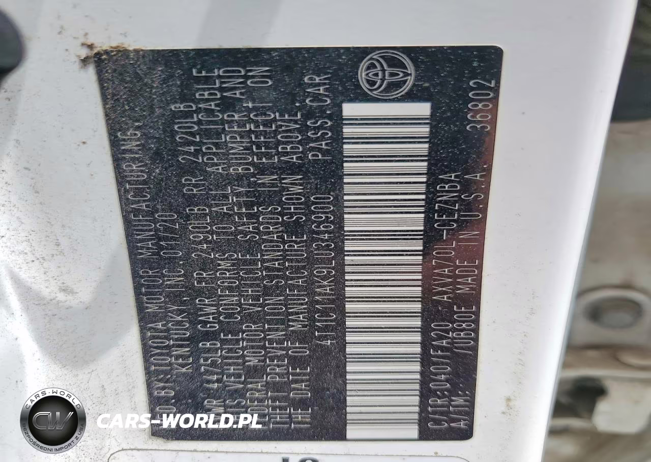 2020 Toyota Camry Le VIN:4T1C11AK9LU346900 - 12