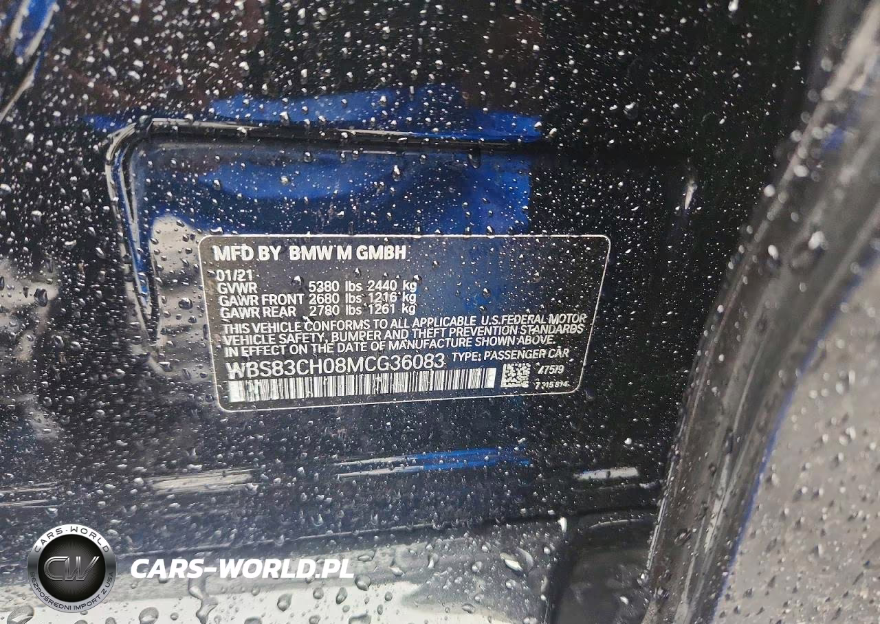 2021 BMW M5 VIN:WBS83CH08MCG36083 - 12