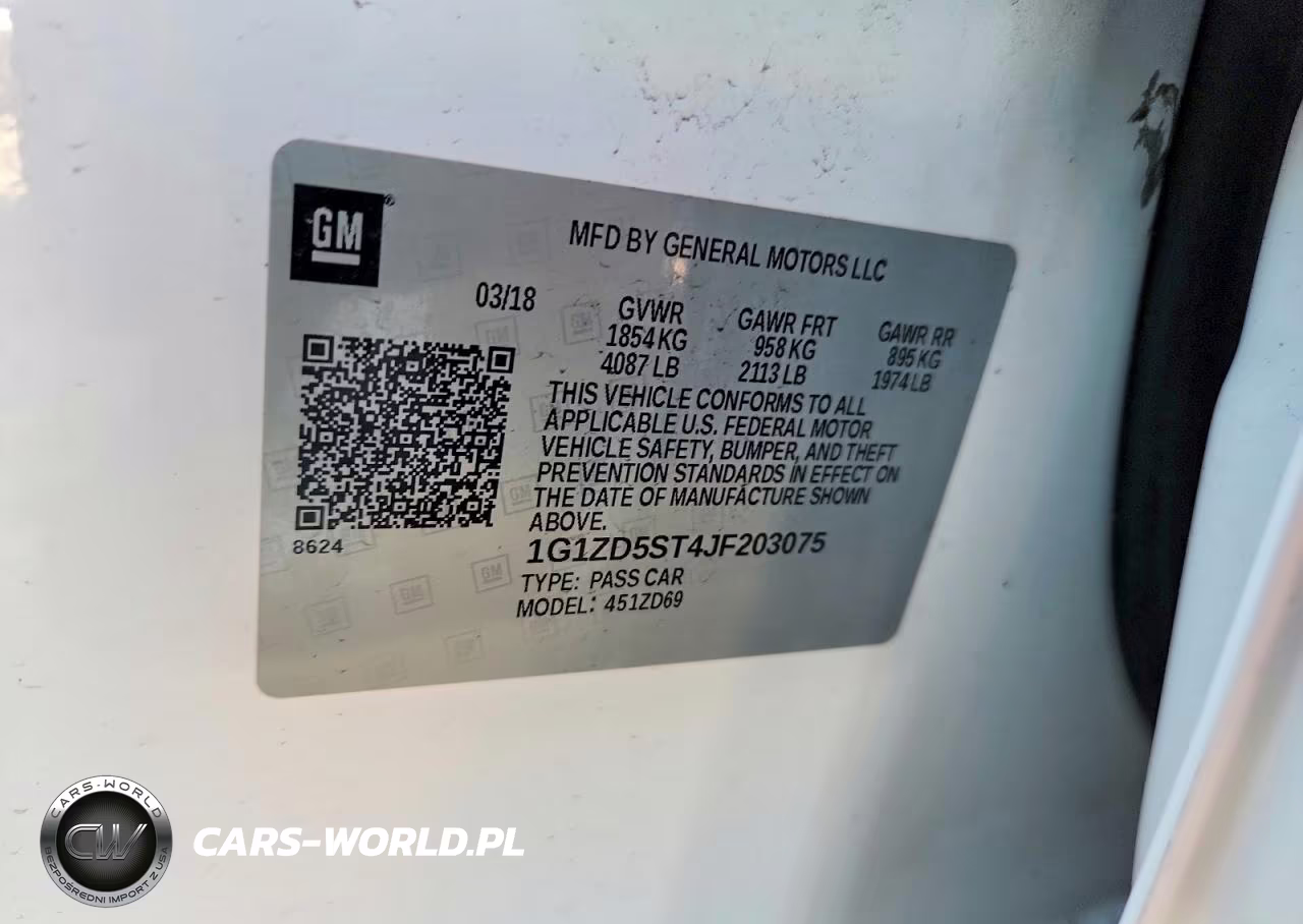 2018 Chevrolet Malibu Lt VIN:1G1ZD5ST4JF203075 - 12