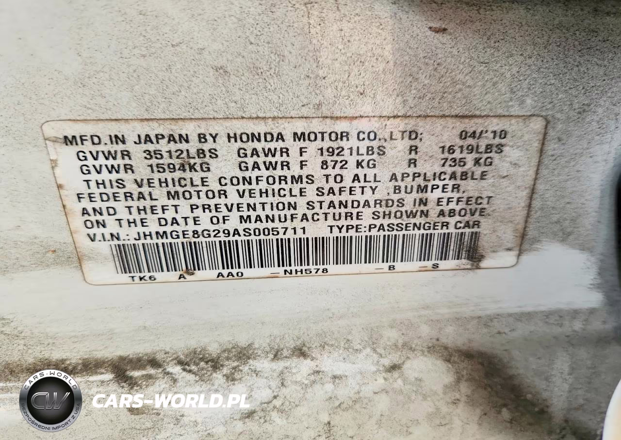 2010 Honda Fit VIN:JHMGE8G29AS005711 - 12