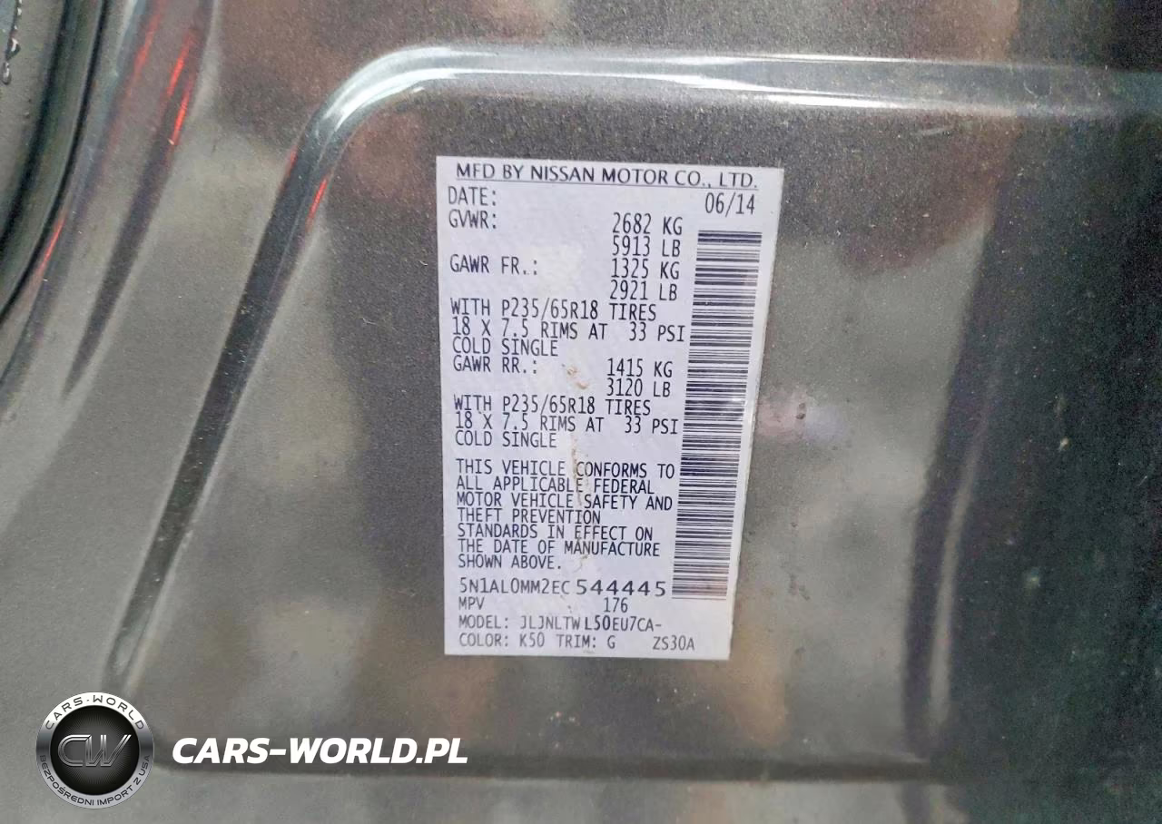 2014 Infiniti Qx60 Base VIN:5N1AL0MM2EC544445 - 13