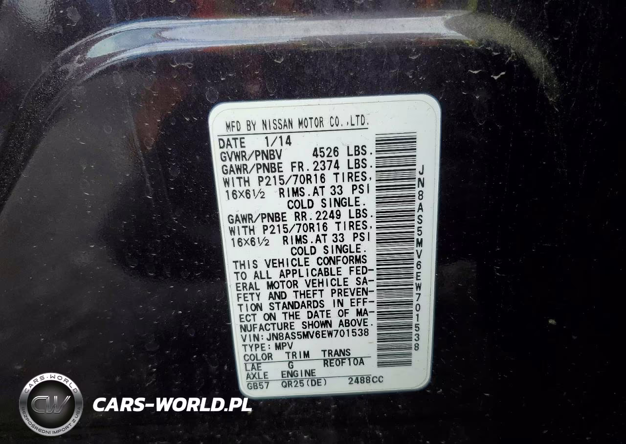 2014 Nissan Rogue Select S VIN:JN8AS5MV6EW701538 - 13